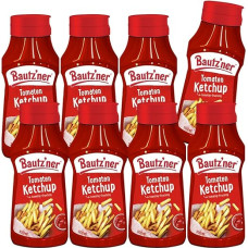 Bautz'ner - Pomidorų kečupas 8 x 500 ml išspaudžiamas buteliukas laikymo pakuotėje - švelnaus skonio pomidorų kečupas be pridėtinių skonio stipriklių ir konservantų, veganiškas, be glitimo ir laktozės