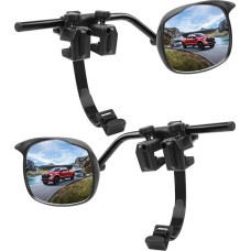 SUPAREE Universalus išgaubtas veidrodis su apsauga nuo lietaus, skirtas visų tipų transporto priemonėms (2 vnt.)