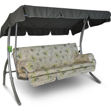 Angerer 1920 m. madingos Holivudo sūpynės, 3 sėdimos vietos, Korfu terakota, Bergamo, 210 x 145 x 160 cm