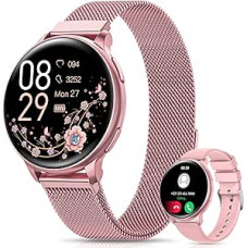 RUXINGX Moterų išmanusis laikrodis su telefono funkcija 1,27 colio HD pilno jutiklinio ekrano laikrodis su SpO2 širdies ritmo monitoriumi Menstruacijų ciklo miego monitorius žingsniamatis Fitness Tracker IP68 