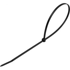 Klemme - schwarze Kunststoff-Klemme, 7,6 x 500 mm, 100 Stück, idealiai tinka tvirtoms ir smulkioms apnašoms