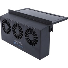 Car Extractor Fan 4500RPM 3 Fans Solar Powered Car Ventilation Grille Radiator Fans USB Powered Energy Saving Quiet Car Window Cooler Air Purifier