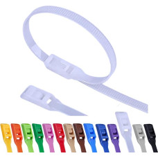 100 plokščios galvutės kabelių kaklaraiščiai 350 x 7,6 mm žaidimų aikštelės Pripučiamos pilys Kamuolys duobės Saugūs vaikai Patvarus stiprus laikymas (skaidrus)