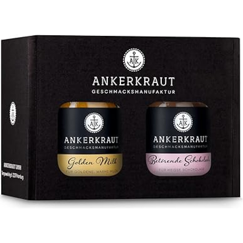 Ankerkraut Warm Up dėžutė su auksiniu pienu ir žavingu šokoladu kamštiniame inde