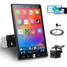 Vieno DIN automobilio stereofonija su 10,4 colio jutikliniu ekranu ir belaidžiu 