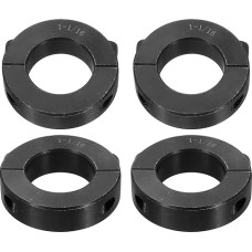 QUARKZMAN Pakuotė iš 4 dvigubų dalijamų velenų apvadų, skirtų 1-1/16 colio velenui, dviejų dalių tvirtinimo apvadas, 1-7/8 colio išorinis skersmuo, 1/2 colio plotis, juodo oksido plieno fiksavimo apvado spaustukas, nustatyto varžto stiliaus