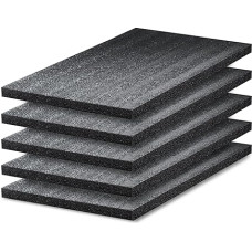 GUARDIQUE Multilayer Foam | Pack of 5 | 800 x 450 x 30 mm, Shadow Foam, Cutting and Removal, Adjustable, Kaizen Foam, Tool Insert for Camera, Tool Box, Tool Trolley, Black