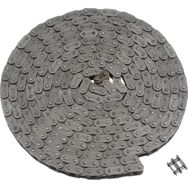 sourcing map 06B Metric Standard Roller Chain 10 Feet Carbon Steel Chains 3/8 Inch Industrial Roller Chain Drive Chain for Motorcycle Bicycle Industrial Machines -320 Connections