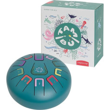 TambÚ Steel Tongue Drum 8 Inch 11 Notes Handpan Metal Percussion Instrument Large Sun (Matte Turkish)