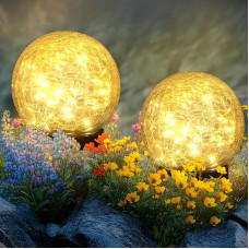 Ciskotu Pack of 4 Solar Lights for Outdoors, 120 LED Solar Lights for Outdoor Garden, Floor Lights, IP44 Waterproof Solar Garden Lights for Garden Decoration, Balcony, Patio, Lawn, Paths (Warm White)