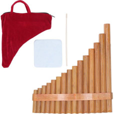 Professional Tunable Pan Pipe with 15 Whistles and G Button, Compact and Portable for Stage Performances (Right Hand)