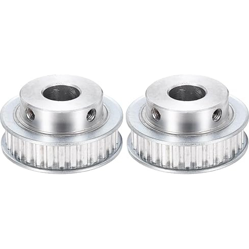 išteklių žemėlapis Zahnriemenscheibe aus Aluminium, XL, 30 Zähne, 14 mm Bohrung, Synchronrad, Zahnriemenscheibe, 5,08 mm Teilung, 11 mm Schlitzbreite für Riemen, CNC-Maschine, 3D-Drucker, 2 Stück