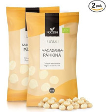 FOODIN Ekologiški makadamijos riešutai, sveiki 1 kg, makadamijos branduoliai, makadamijos riešutai, 100 % ekologiški, žalias maistas ir nesotieji riebalai, aukščiausios kokybės, be glitimo ir veganiški (2 x 500 g)