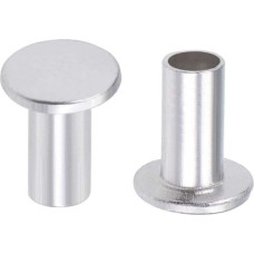 uxcell 200 x aliuminio plokščios galvutės kniedės pusiau apvalios sidabrinės 200 vienetų M4 x 8 mm