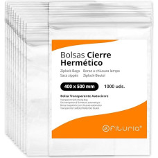 Skaidrūs hermetiškai sandarūs plastikiniai maišeliai, idealiai tinkantys maistui užšaldyti, dokumentams saugoti, daugkartinio naudojimo ir išsaugojimo maišeliams - Ofituria