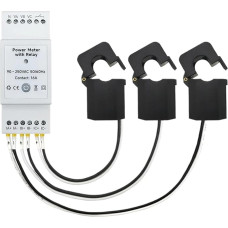 Energy Monitor 3 Phase with Dry Contact ON OFF Switch App Monitor Export Import Power 80A AC110V/240V