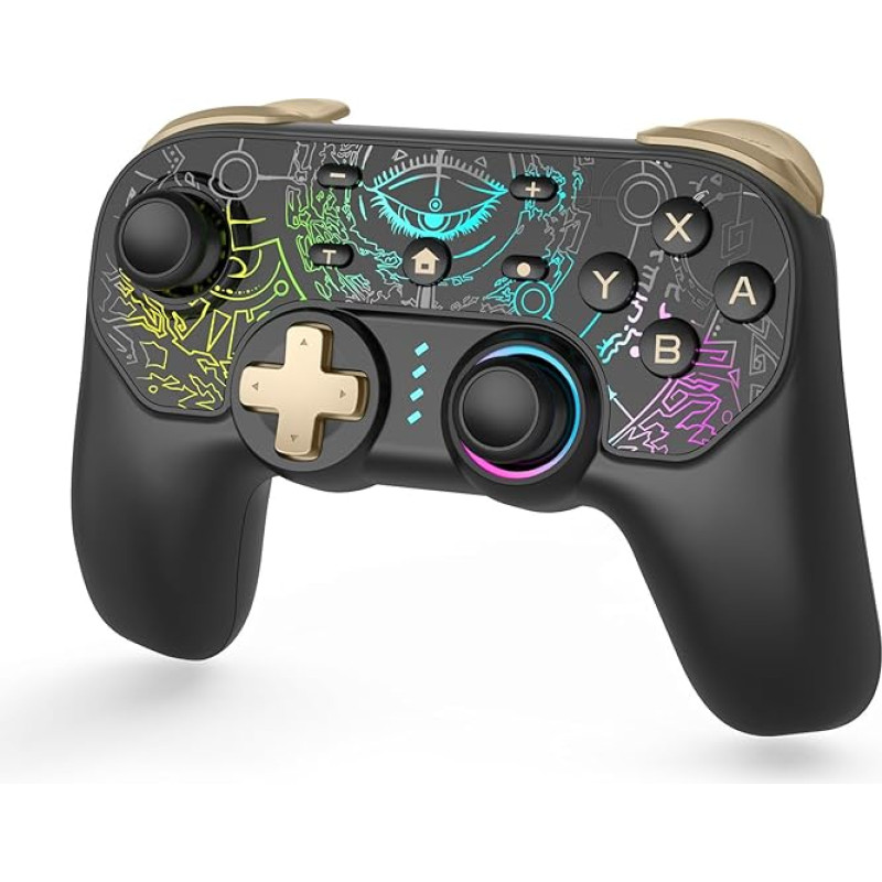 DYONDER Switch Controller Compatible with Switch/Lite/OLED/Mac/PC, Switch Pro Controller with RGB Mode