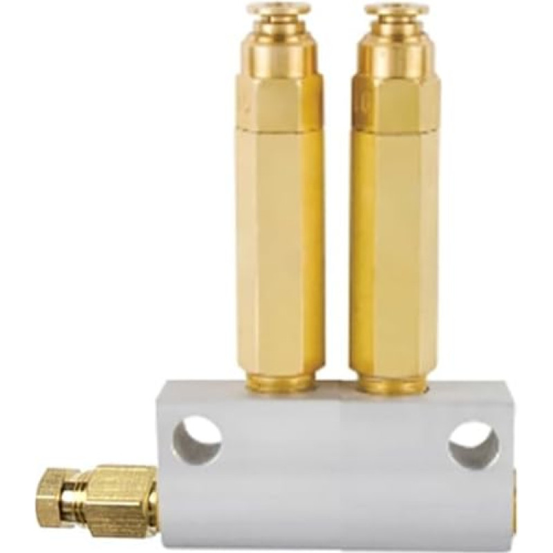 Kiekybinė Fettverteilungsventil, 0,5 ml/s, für unter Druck stehende Spritzgussmaschinen, Typ für Schmierölsystem（2 Löcher Fett）