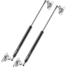 2 Stück Gasdruckfeder 500MM, L-Typ Gasdruckdämpfer Gasfeder Hydraulisch Halterung, für Staukasten-Deckel Kabinett Wohnmobilbett Kellertür Stoßdämpfer Druckfeder Motorhaubendämpfer (300N/30KG)