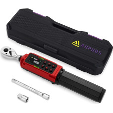 ANPUDS Skaitmeninis dinamometrinis veržliaraktis 1/4 colio, 0,45-30 Nm dinamometrinių veržliarakčių rinkinys, dviračių ir motociklų dinamometrinis veržliaraktis su ±1 % paklaida, vibracija, garso signalu ir LED ekranu