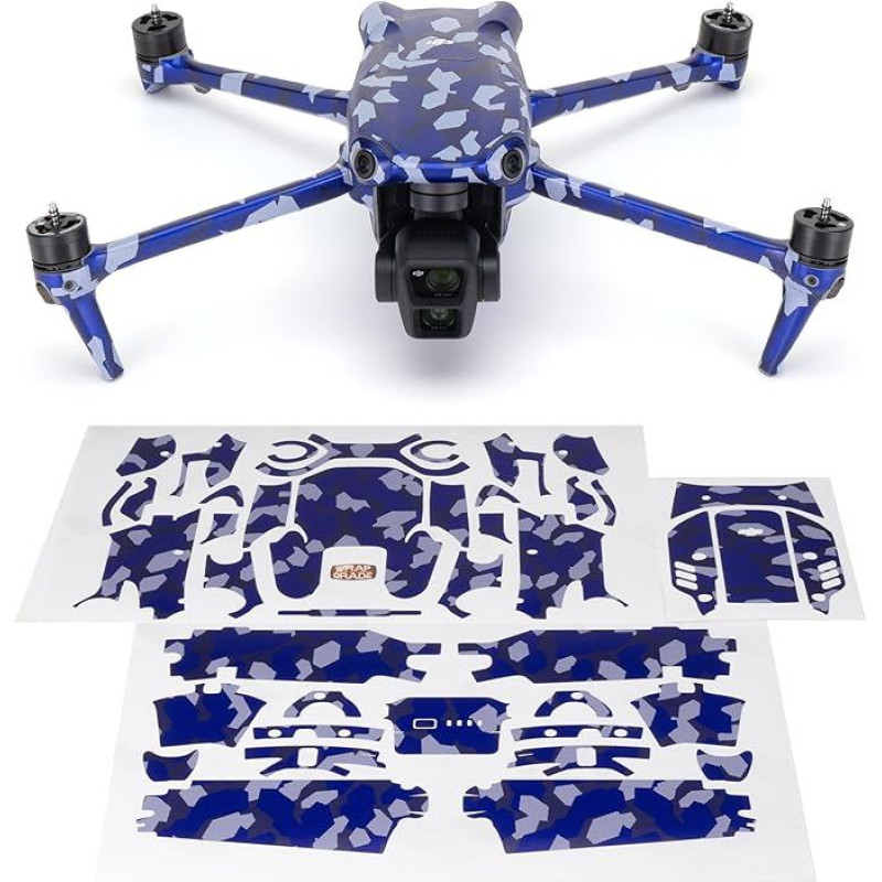WRAPGRADE Skin Compatible with DJI Air 3 (Stratosphere Blue Dot Camo)
