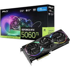 PNY GEFORCE RTX™ 5060 Ti 16GB ARGB su trimis ventiliatoriais DLSS 4