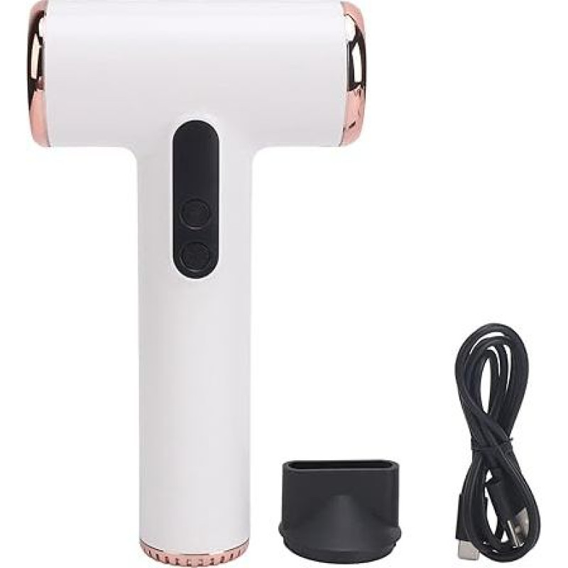 Nešiojamas USB įkraunamas plaukų džiovintuvas su skaitmeniniu ekranu, 3 greičiai, 3 temperatūros nustatymai, skirtas bendrabučiui, kempingui, kelionei
