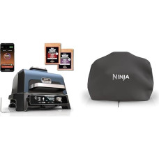 Ninja Woodfire Pro Connect XL Electric BBQ Smoker Grill & Woodfire XL Grill Cover Official Ninja Accessories