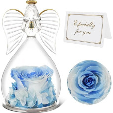 Qinqinxin dovanos mamai, močiutei, begalybės rožės angelo figūra, gimtadienio dovana moterims, originalios amžinosios rožės stiklo dovanos mamai, močiutei Kalėdoms, Motinos dienai, Valentino dienai, gimtadieniui