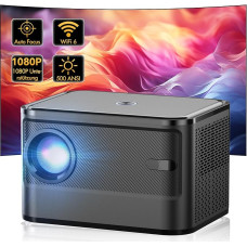 Mini Projector, Electric Focus: A40 Portable Projector 4K, 500ANSI Full HD 1080P WiFi Bluetooth Projector, Keystone Correction, Projector Mobile Phone, Home Cinema Projector for Phone/Laptop/TV