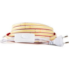 PLAYLUZ LED Strip 220 V COB High Luminosity, Adhesive and Switch. Waterproof Cool White/Neutral White/Warm White. Waterproof IP67 Strip (Neutral White, 3.5 m)