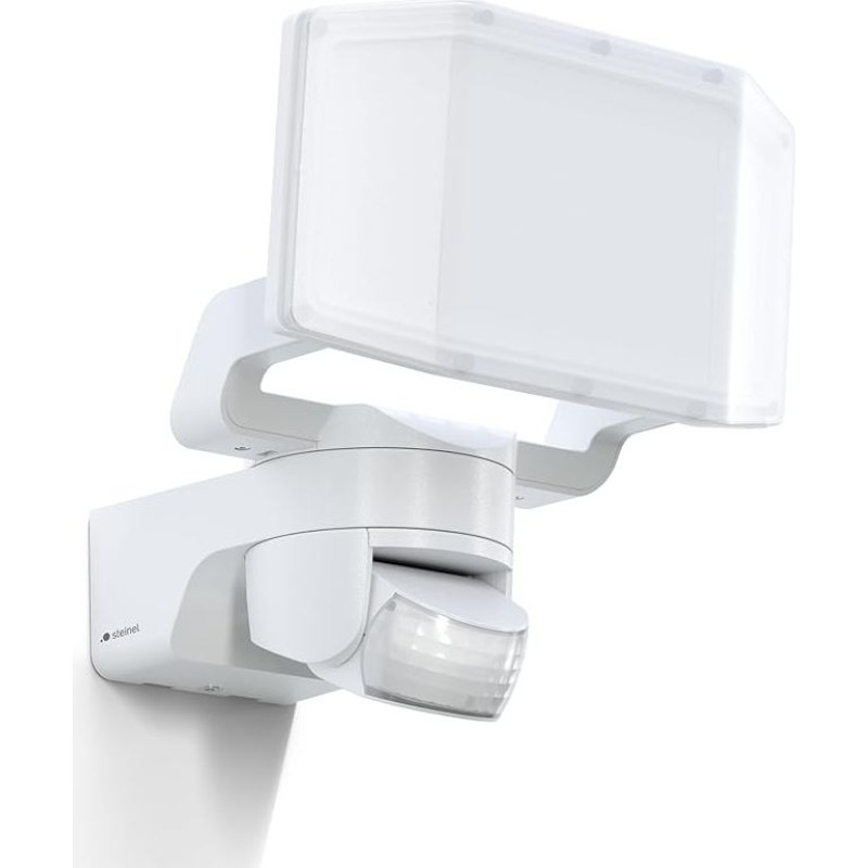 Steinel XLED Protect S LED Spotlight 180°/10 m Motion Sensor Panorama Floodlight LED Panel Fully Swivelling 14.3 W IP54 White