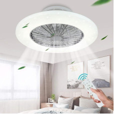 Depuley LED Ceiling Fan with Lamp Timer, Adjustable Wind Speed and Colour Temperature, Dimmable Fan Ceiling Light with Remote Control, Ultra Quiet Ceiling Fan for Living Room