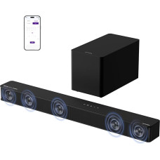 ULTIMEA 5.1ch Soundbar with Dolby Atmos, Home Cinema 4D Surround Sound System, 340W Soundbar for TV Devices with Subwoofer, Bass Amplifier, App Control, Bluetooth 5.4, Poseidon M60 Boom, Model 2025