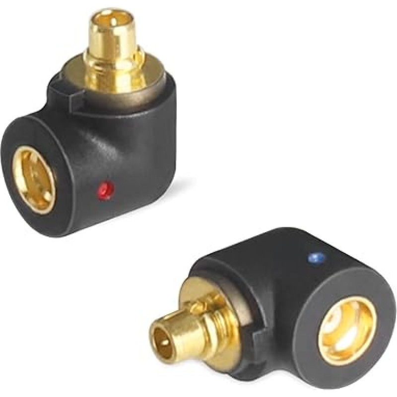 okcsc MMCX Cable Connector Work for MMCX Cable Connected to Etymotic ER4SR ER4XR ER3XR Earphone Compatible with Etymotic Series Headphone Adapter Earphone in Curved Shape Black