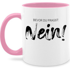 Mug 325 ml – Statement – Bevor du frag nein I Funny Saying Work Gift Colleagues – 325 ml – Pink – Funny Coffee Cups Sayings Statements Coffee Pot Statement Mug Happy New Year