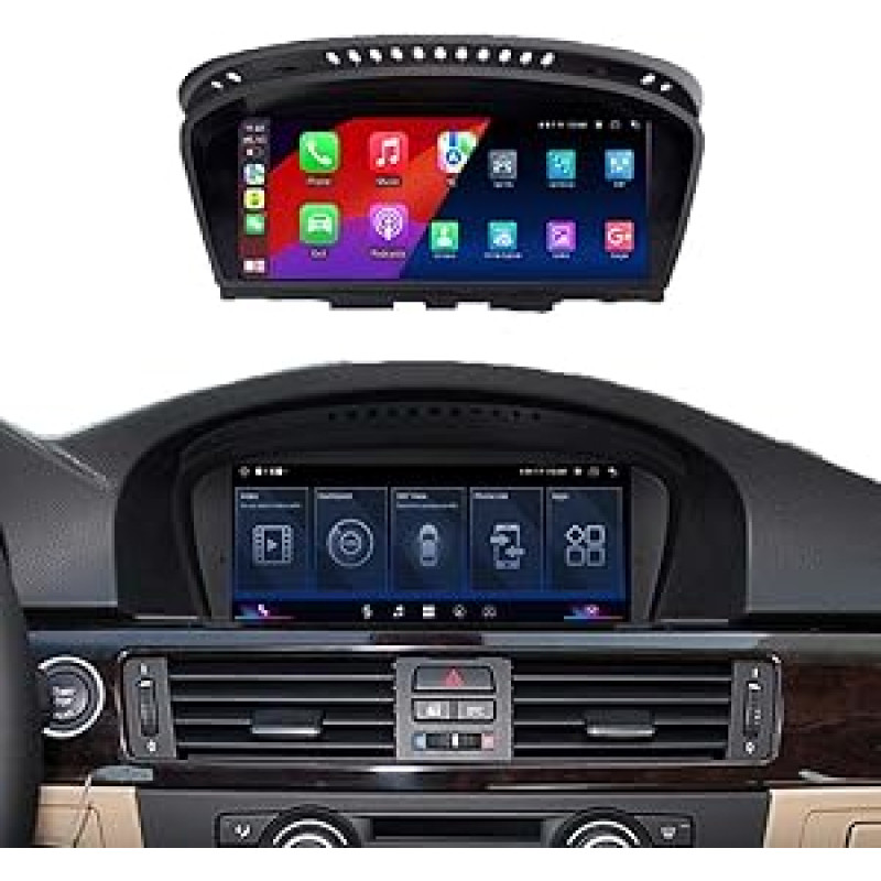 AUTOTOP Carplay Android automobilinis radijas su jutikliniu ekranu, skirtas BMW 3/5/6 serijos E90/E91/E92/E93/E60/E61/E63/E64 (2003-2008 m.) CCC sistemai, multimedijos automagnetolos ekrano imtuvui (RHD Drive)