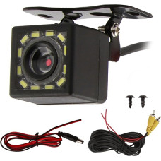 Automobilio atbulinės eigos kamera, 12 V naktinio matymo universali automobilio atbulinės eigos kamera HD CCD 12 LED 175 plataus kampo 1080P IP67 IP67 vandeniui atspari atsarginė stovėjimo aikštelės atbulinės eigos kamera