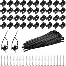 Kabelbinder mit Nylonbefestigung, robuster Kabelbinder mit Schraubbefestigung, starkes Nylon, selbstsichernd, Kabelbinder für Zuhause, 200 Stück