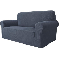 GRIFEMA Aukštos tempimo sofos dangtelis 2 vietų sofa mesti Žakardas Elastinis sofos dangtelis gyvenamasis kambarys Apsauga šunims augintiniams Pilka