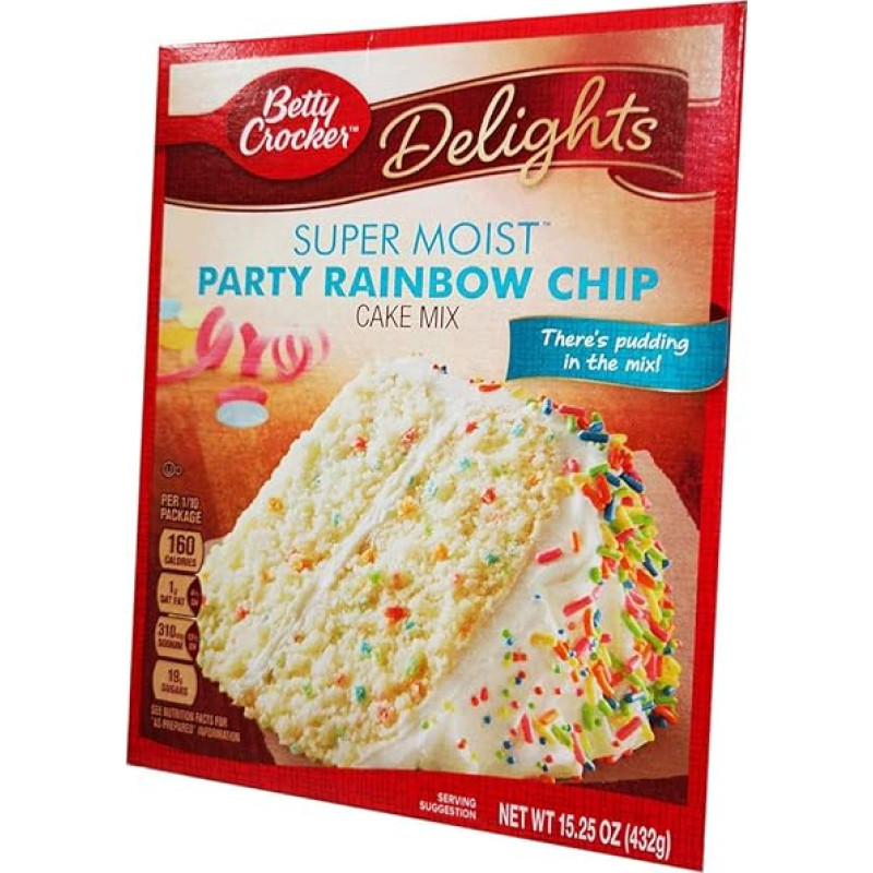 Betty Crocker Super Moist Rainbow Chip Cake Mix