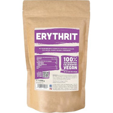 NoSugarSugar 1 kg Eritritritolis Natūralus cukraus pakaitalas be kalorijų 70 % saldumo, palyginti su cukrumi, veganiškas, puikiai tinka virti ir kepti