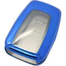 BROVACS Soft TPU Case Compatible with Toyota Camry Corolla Avalon C-HR Prius RAV4 Smart Remote Key Fob 2 3 4 Buttons SV9410 Blue