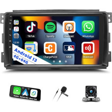 SIXTOP [4G + 64G] Android 13 Car Radio for Mercedes-Benz Smart Fortwo 451 2005-2010 with Carplay Android Car, 9 Inch Touchscreen Radio with Bluetooth EQ GPS WiFi FM/RDS MirrorLink SWC + Reversing