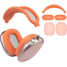 SOULWIT Silicone Ear Pads Protective Covers + TPU Protective Case Cover Case + Headband Headband Cover for Apple AirPods Max Headphones, Accessories for Apple AirPods Max