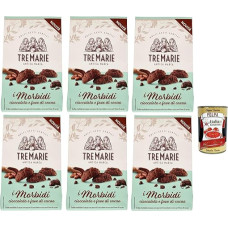 Tre marie biscotti, i morbidi cioccolato e fave di cacao, chocolate and cocoa bean biscuits biscuits 6 x 300 g + Italian GOurmet polpa 400 g