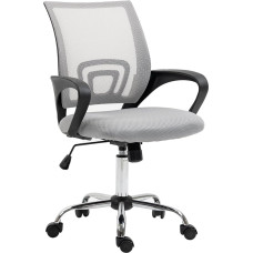 SVITA Cydney vaikiška rašomojo stalo kėdė, biuro kėdė, tinklelio užvalkalas, sukamoji kėdė, rašomasis stalas (pilka)