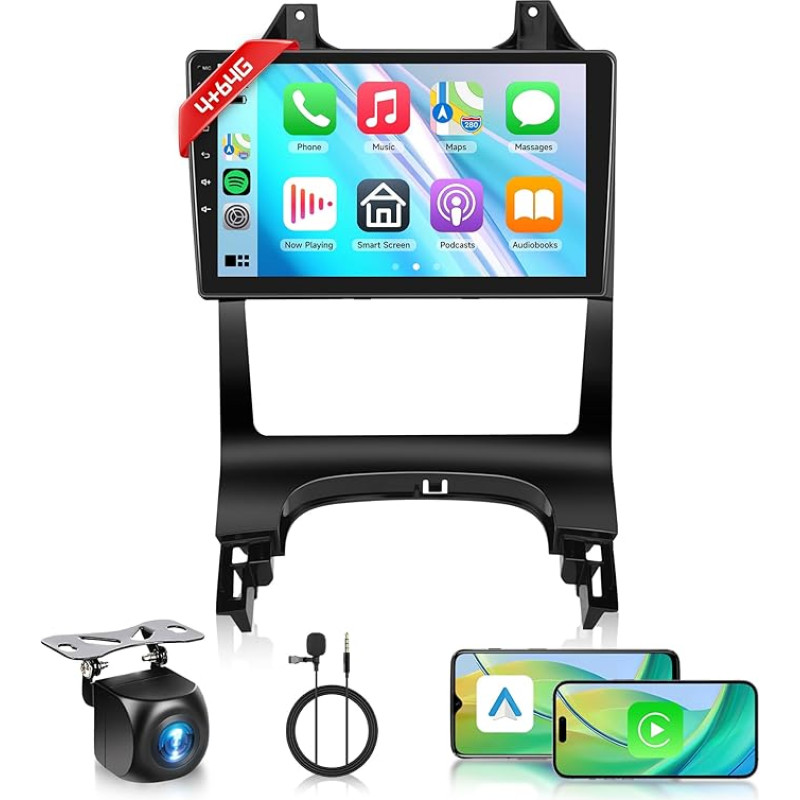 4+64G Android automobilinis radijas Peugeot 3008 5008 2009-2016 9 colių HD belaidis Carplay automobilinis radijas su Android automobiline navigacija GPS Mirror Link Bluetooth FM/RDS/DAB/DVR/32 EQ/USB vairo valdymas