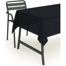 texpot Staltiesė 160 cm apvali juoda sodo antklodė su pakraščiu Skalbiama sodo staltiesė Balkonas Terasa Atsparus oro sąlygoms