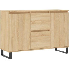 vidaXL Sideboard, Chest of Drawers with Lots of Storage Space, Highboard Living Room Cabinet with Iron Legs, Cupboard Sideboard, Side Cabinet, Sonoma Oak Wood Material